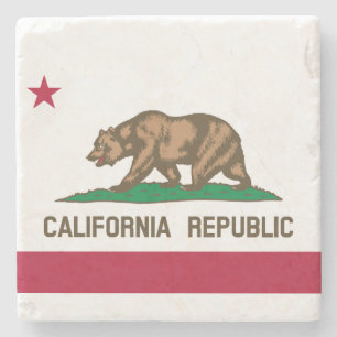 De vlag van Californië Stenen Onderzetter