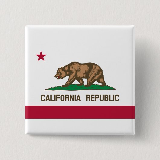 De vlag van Californië Vierkante Button 5,1 Cm (Voorkant)
