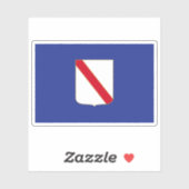 De vlag van Campanië, Italië Sticker (Vel)