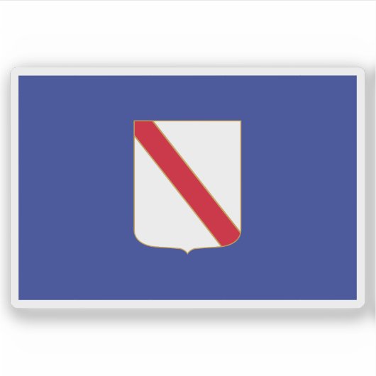 De vlag van Campanië, Italië Sticker (Voorkant)