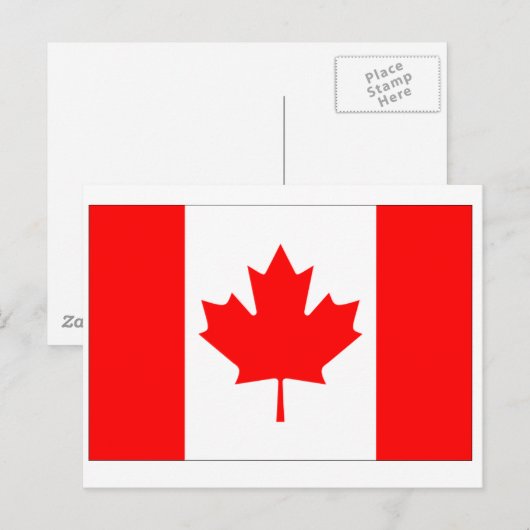 De Vlag van Canada Briefkaart (Voorkant / Achterkant)