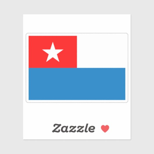 De vlag van Céspedes, Cuba Sticker (Vel)