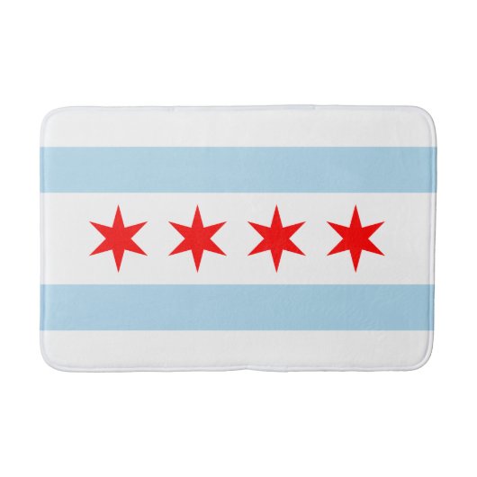 De vlag van Chicago (Illinois) Badmat (Voorkant)