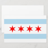 De vlag van Chicago (Illinois) Briefpapier (Voorkant / Achterkant)