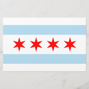De vlag van Chicago (Illinois) Briefpapier