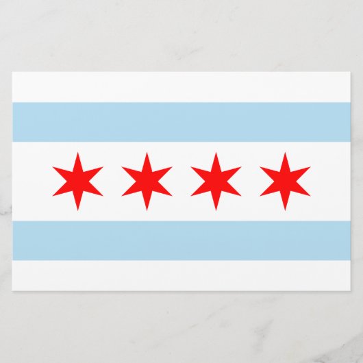 De vlag van Chicago (Illinois) Briefpapier (Voorkant)