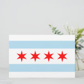 De vlag van Chicago (Illinois) Briefpapier (Staand voorkant)