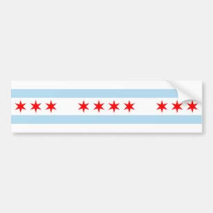 De vlag van Chicago (Illinois) Bumpersticker