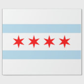 De vlag van Chicago (Illinois) Cadeaupapier (Vlak)