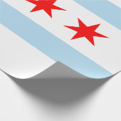 De vlag van Chicago (Illinois) Cadeaupapier (Hoek)