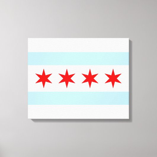 De vlag van Chicago (Illinois) Canvas Afdruk (Voorkant)