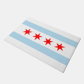 De vlag van Chicago (Illinois) Deurmat (Schuin)