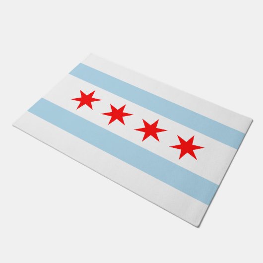 De vlag van Chicago (Illinois) Deurmat (Schuin)
