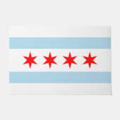 De vlag van Chicago (Illinois) Deurmat (Voorkant)