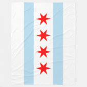 De vlag van Chicago (Illinois) Fleece Deken (Voorkant)