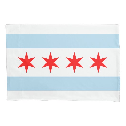 De vlag van Chicago (Illinois) Kussensloop (Voorkant)
