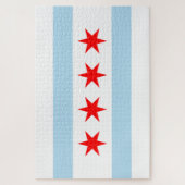 De vlag van Chicago (Illinois) Legpuzzel (Verticaal)
