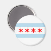 De vlag van Chicago (Illinois) Magneet (Voorkant / Achterkant)