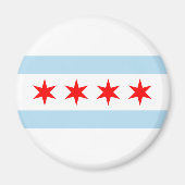 De vlag van Chicago (Illinois) Magneet (Voorkant)