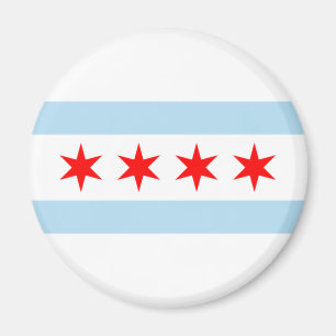 De vlag van Chicago (Illinois) Magneet