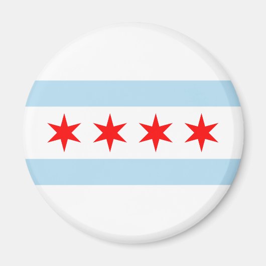 De vlag van Chicago (Illinois) Magneet (Voorkant)