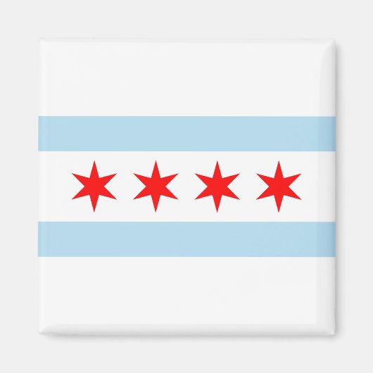 De vlag van Chicago (Illinois) Magneet (Voorkant)