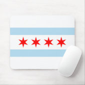 De vlag van Chicago (Illinois) Muismat (Met muis)
