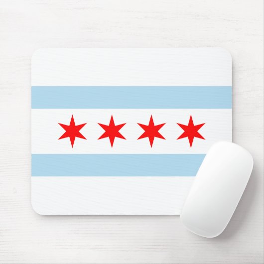 De vlag van Chicago (Illinois) Muismat (Met muis)