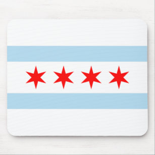 De vlag van Chicago (Illinois) Muismat