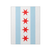 De vlag van Chicago (Illinois) Notitieblok (Linkerzijde)