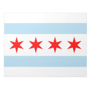 De vlag van Chicago (Illinois) Notitieblok