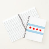 De vlag van Chicago (Illinois) Notitieboek (Binnen)