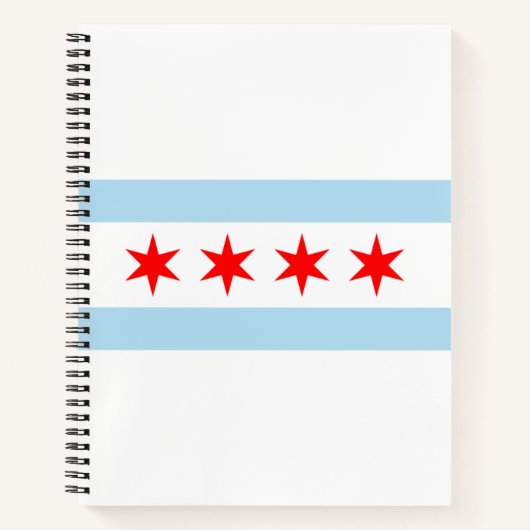 De vlag van Chicago (Illinois) Notitieboek (Voorkant)