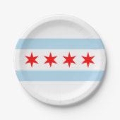 De vlag van Chicago (Illinois) Papieren Bordje (Voorkant)