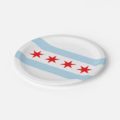 De vlag van Chicago (Illinois) Papieren Bordje (Gekanteld)