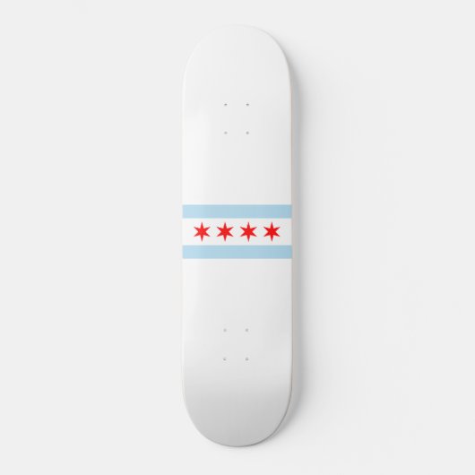 De vlag van Chicago (Illinois) Persoonlijk Skateboard (Voorkant)