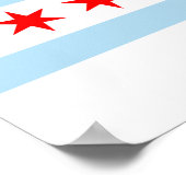 De vlag van Chicago (Illinois) Poster (Hoek)