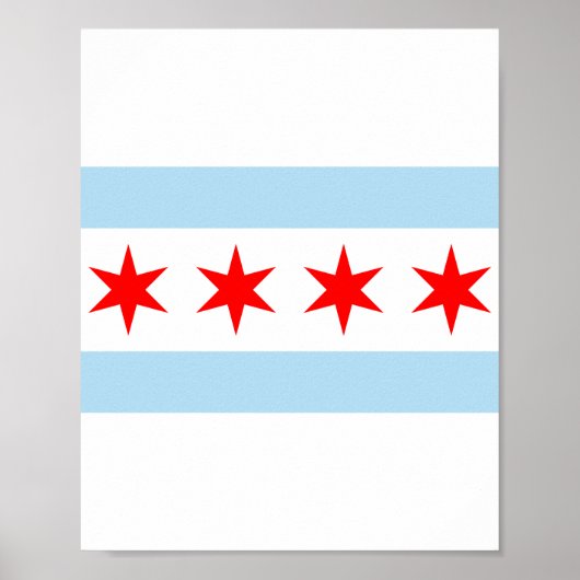 De vlag van Chicago (Illinois) Poster (Voorkant)