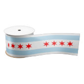De vlag van Chicago (Illinois) Satijnen Lint (Spoel)