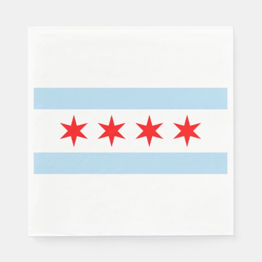 De vlag van Chicago (Illinois) Servet (Voorkant)