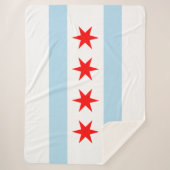 De vlag van Chicago (Illinois) Sherpa Deken (Voorkant)