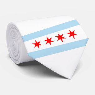 De vlag van Chicago (Illinois) Stropdas