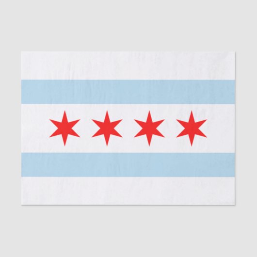 De vlag van Chicago (Illinois) Tissuepapier (Voorkant)