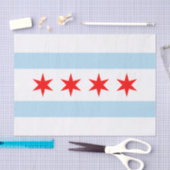De vlag van Chicago (Illinois) Tissuepapier (Craft)