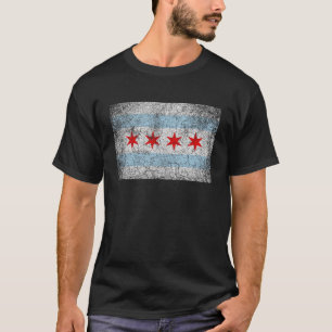 De vlag van Chicago onderdrukt de Mannen van de S T-shirt
