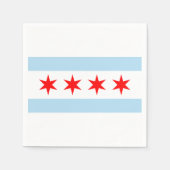 De vlag van Chicago Servetten (Voorkant)