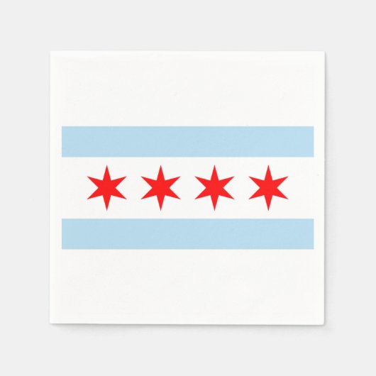 De vlag van Chicago Servetten (Voorkant)