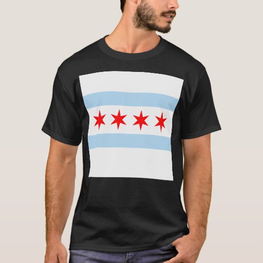 De vlag van Chicago T-shirt (Voorkant)