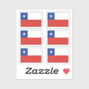 De vlag van Chili Collectie pack van 6 Sticker