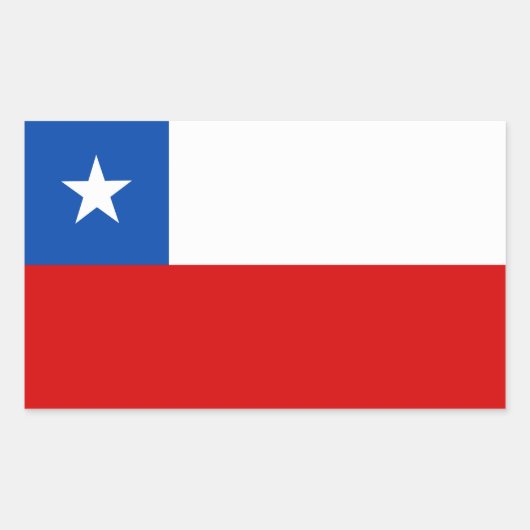 De vlag van Chili Rechthoekige Sticker (Voorkant)